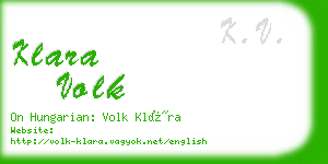 klara volk business card